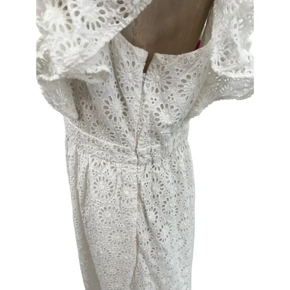 J. Crew Ruffle-Sleeve Maxi Dress in Eyelet in White Size 14 - Picture 7 of 15